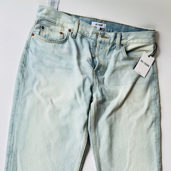 RE/DONE Women's Jeans Easy Straight Acqua Crop – Size 31, Inseam - 28 NWT - Picture 2 of 11